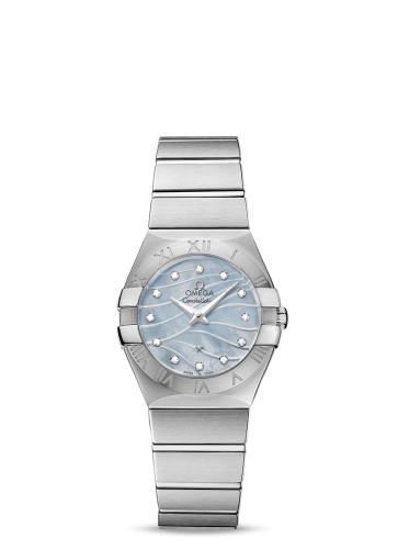 Omega Constellation Quartz 27 Brushed Stainless Steel / Blue MOP